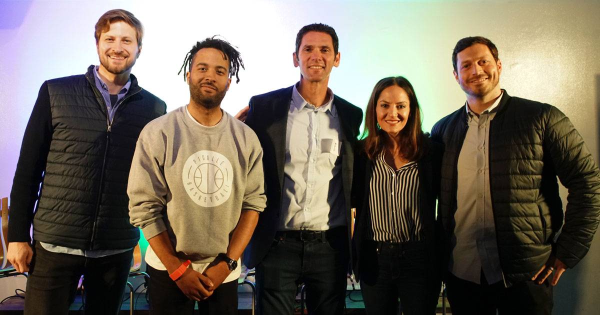 Image of the five sports executive panelists from Greenfly's L.A. is Changing the Game panel event.