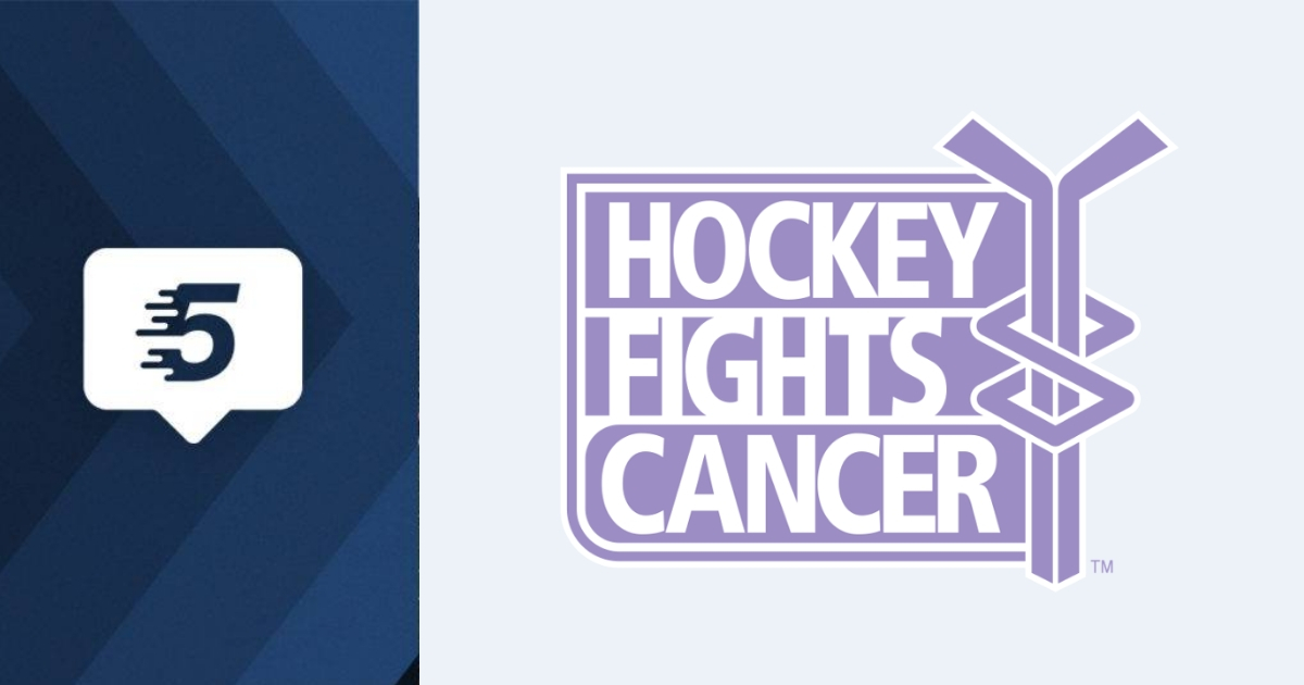 Greenfly' Fast Five logo (left) NHL's Hockey Fights Cancer (Right)