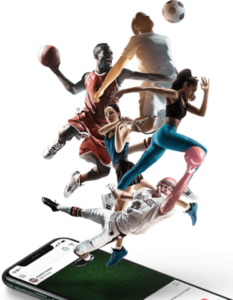 Various types of athletes leap from a mobile phone as they drive deeper social engagement.