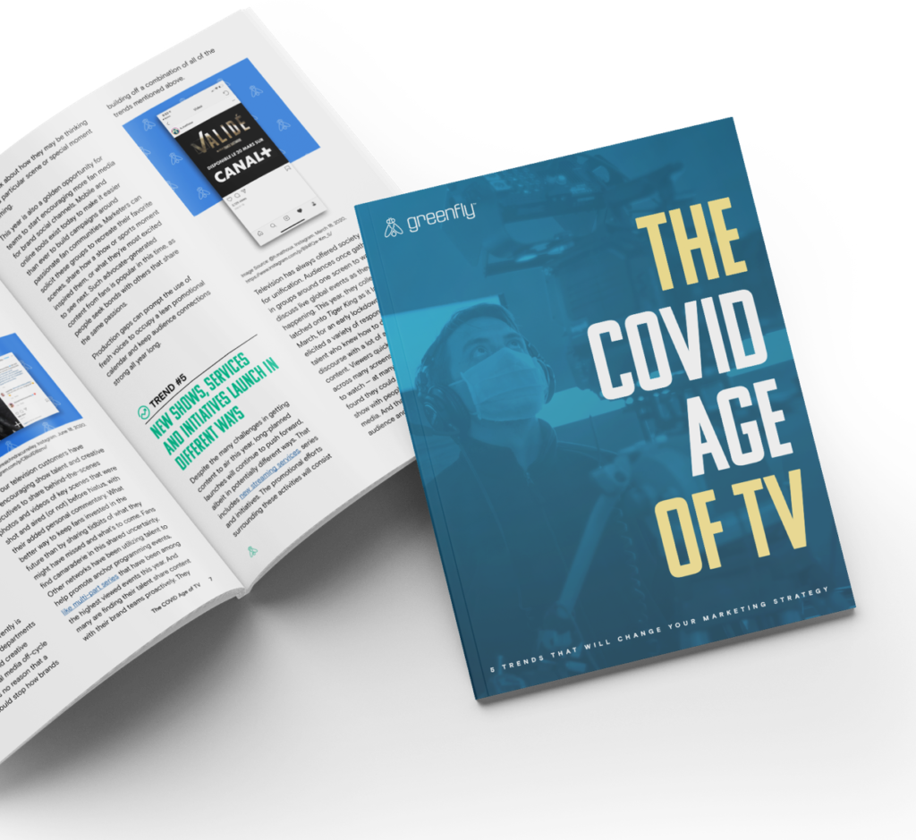 A photograph of brief titled The Covid Age of TV"