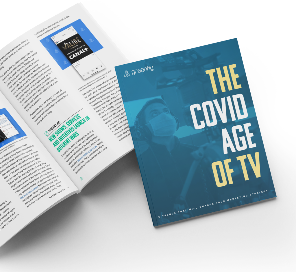 A photograph of brief titled The Covid Age of TV"