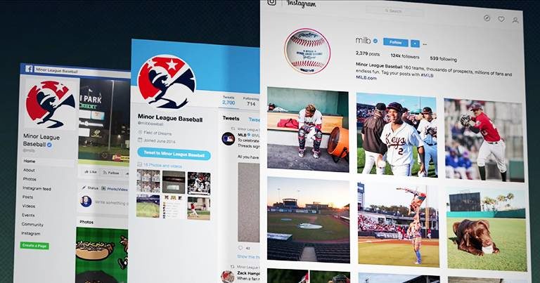 Minor League Baseball hyperlocal marketing on social media.