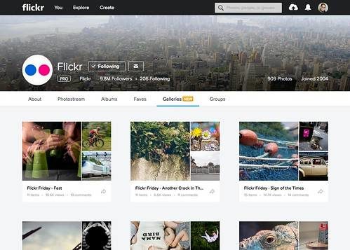 Flickr for collecting photos from groups