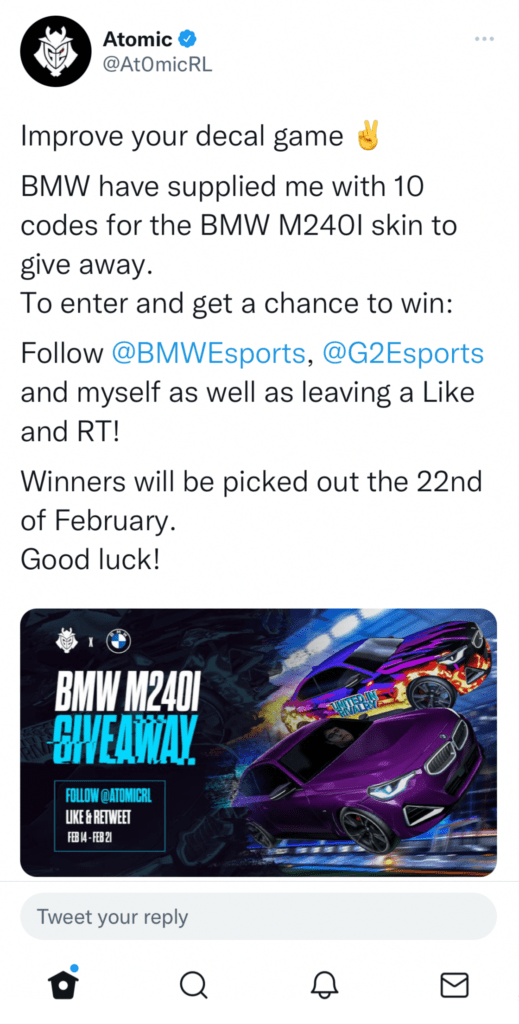Shared social media post from G2 Esports