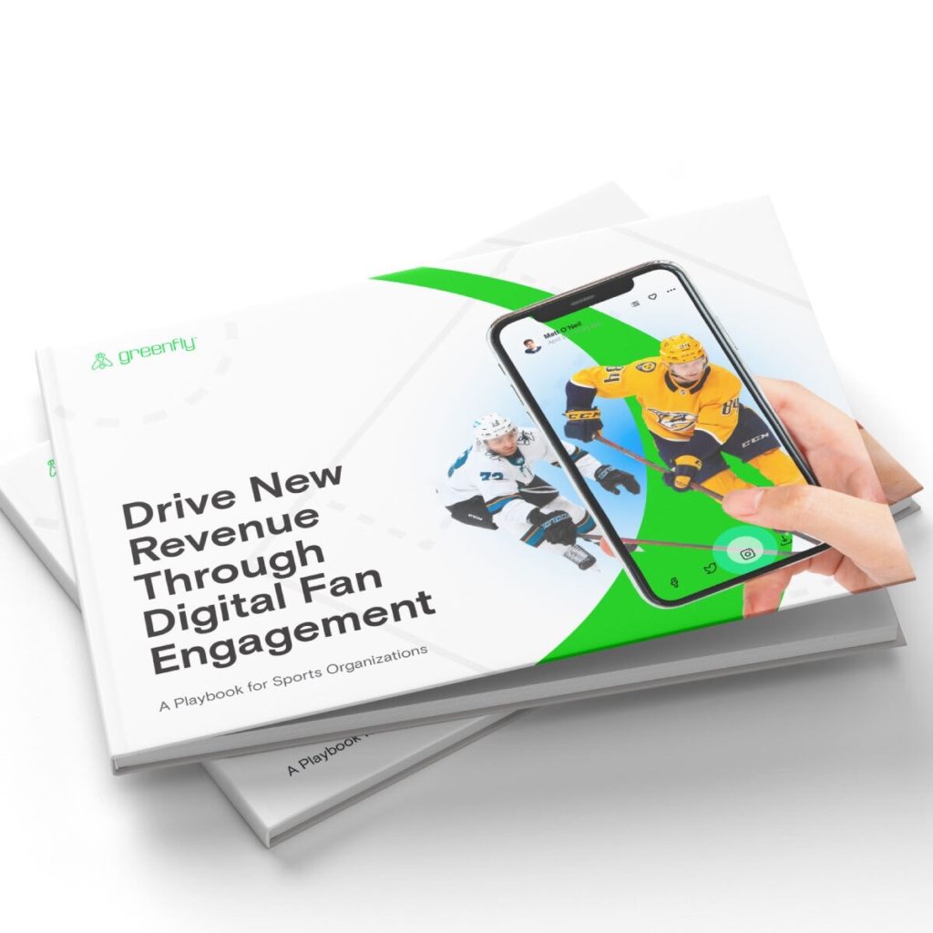Drive New Revenue Through Digital Fan Engagement playbook cover.