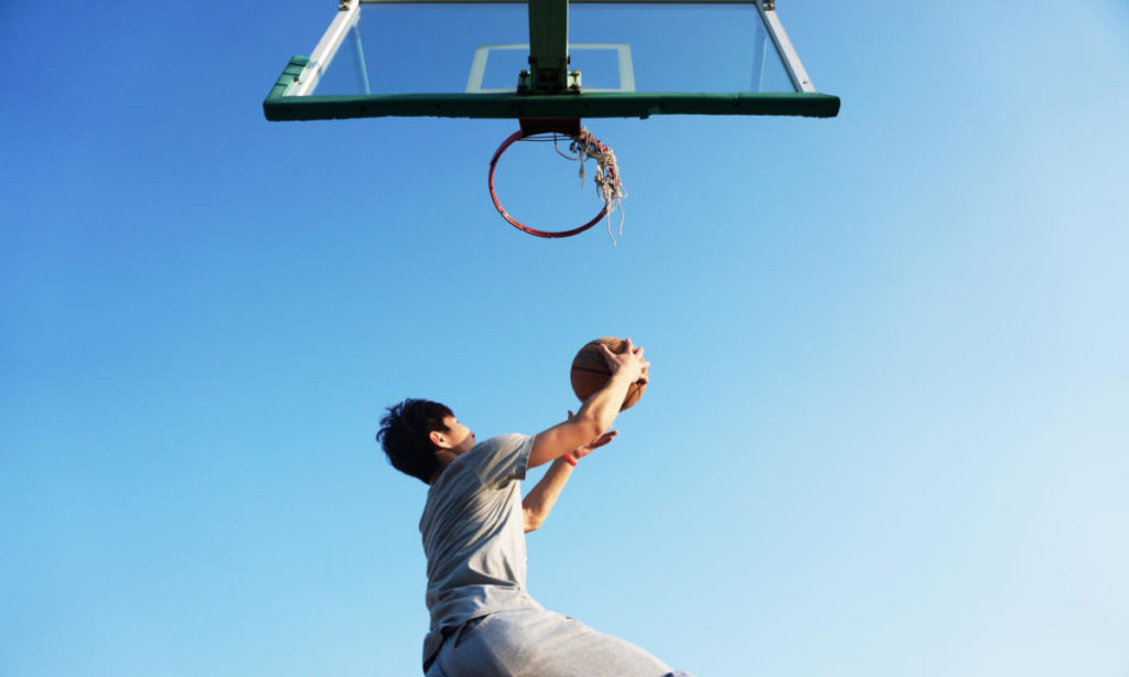 One of the best sports promotions - a man dunking the ball. Rule yourself.