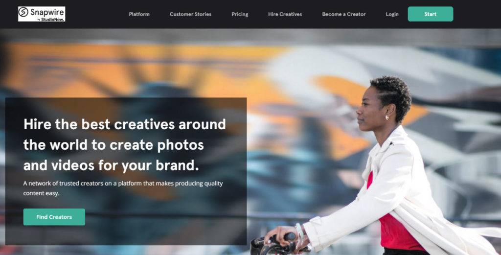 snapwire, a UGC company, homepage