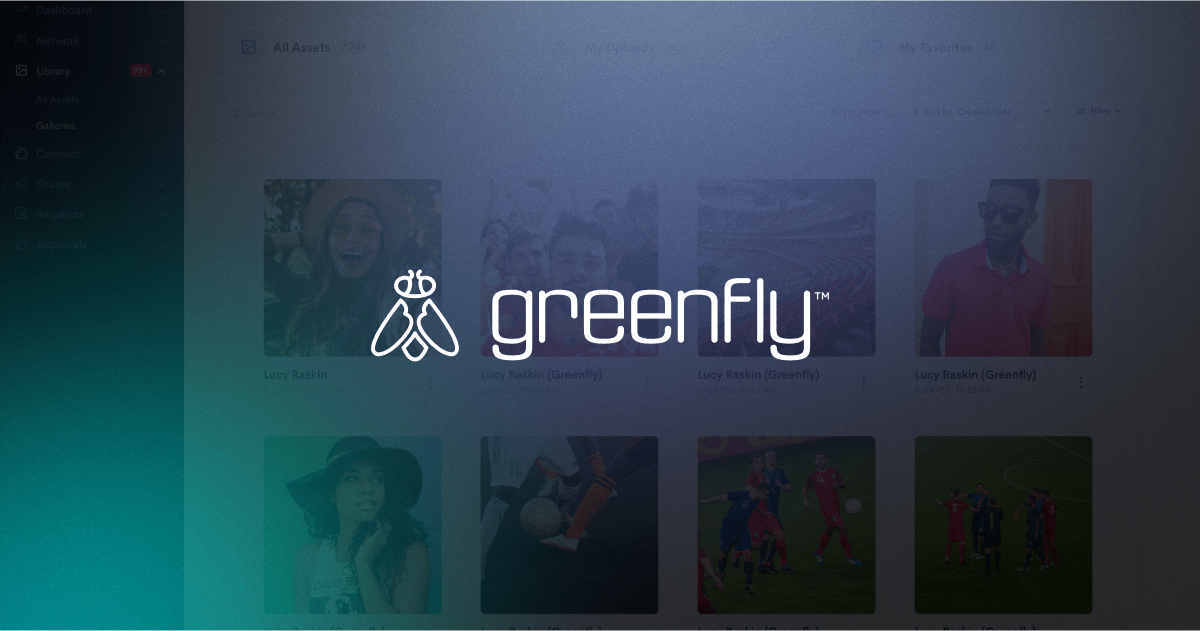 Greenfly funding press release with logo on gallery background.